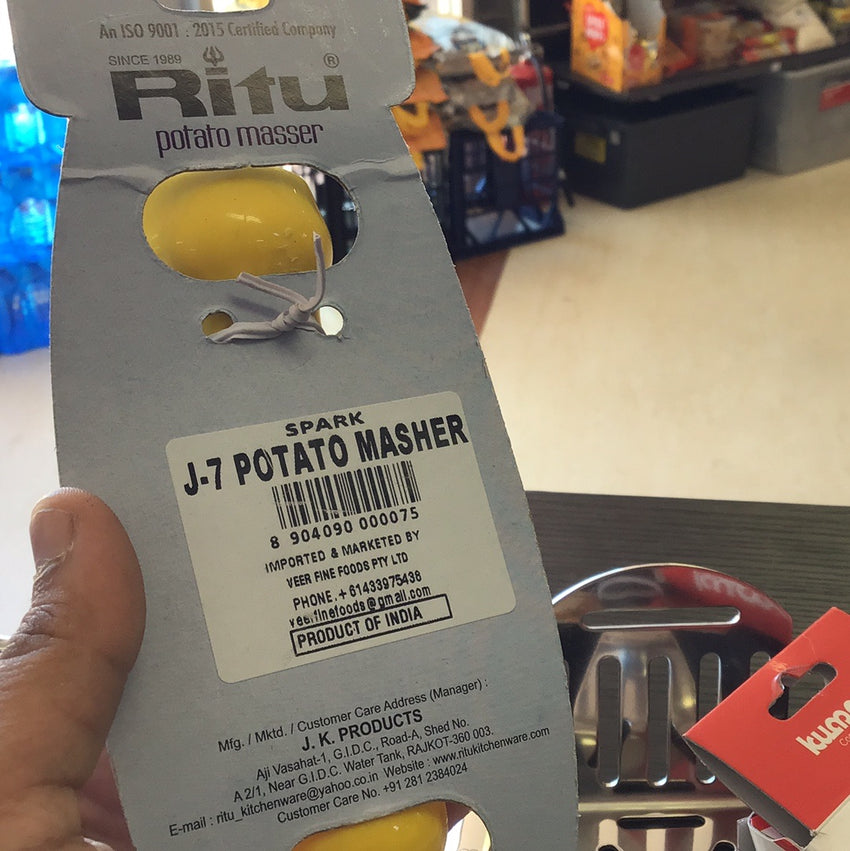 Deluxe Potato Masher Heavy Round Base
