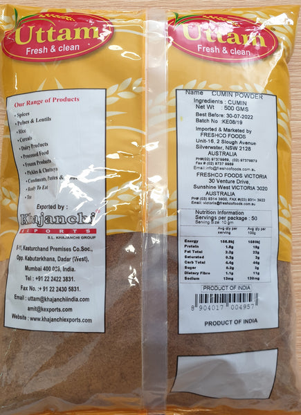Cumin Powder, Uttam, 500g