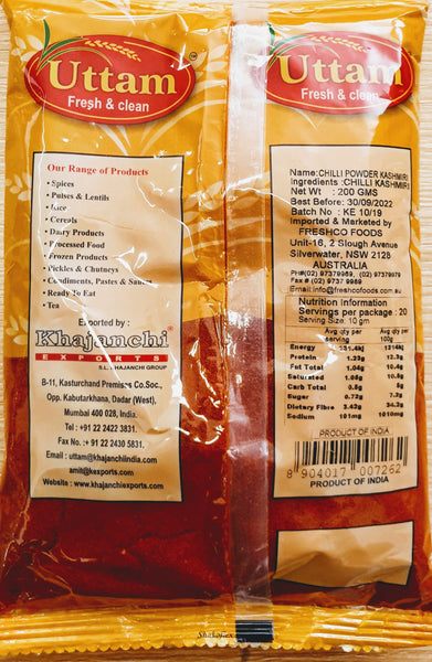 Chilli Powder Kashmiri, Uttam 200g
