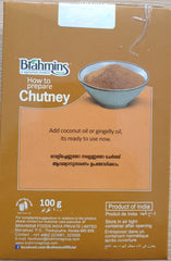 CHUTNEY POWDER, BRAHMINS, 100G