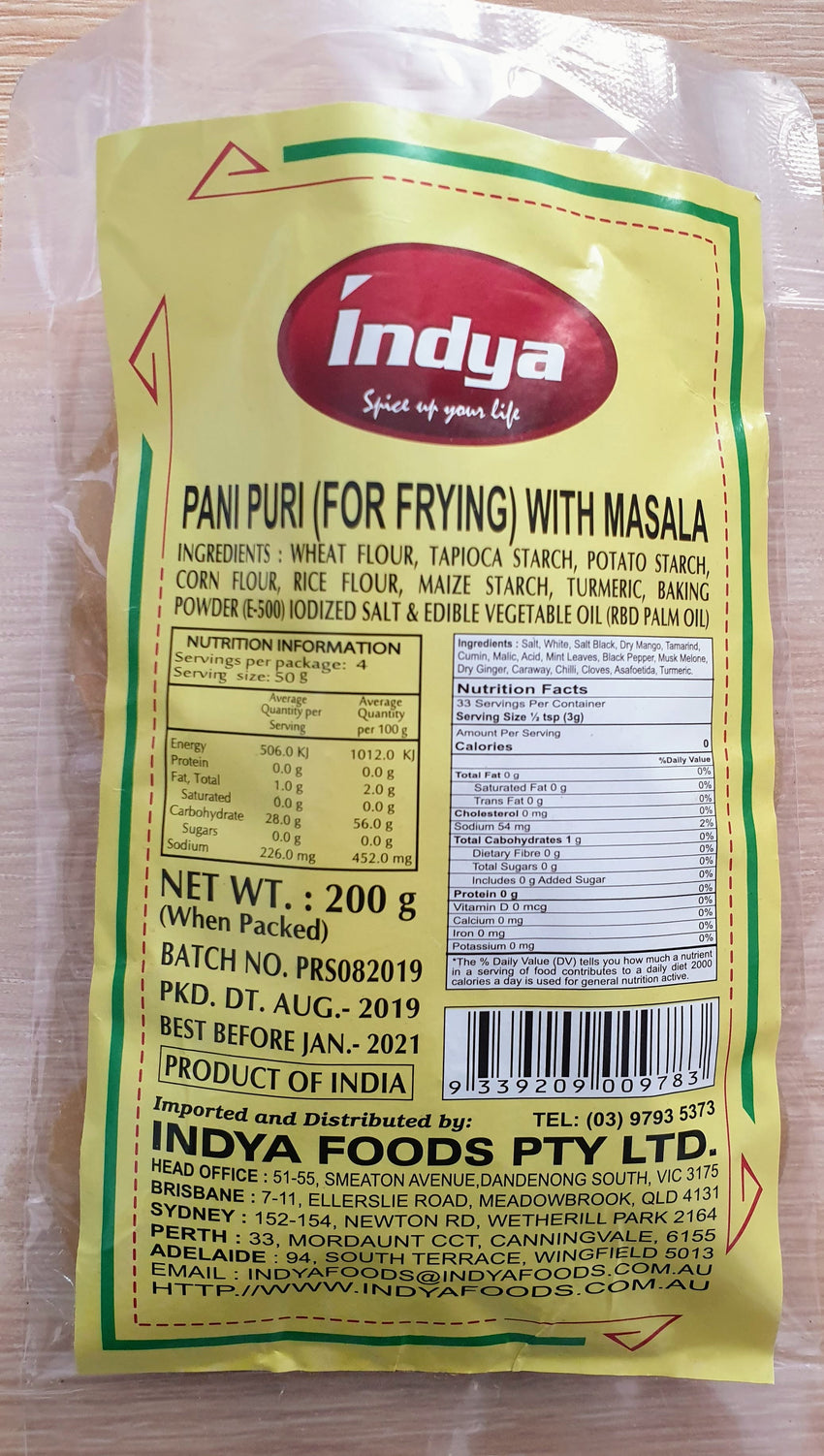 Pani Puri, Indya, 200g