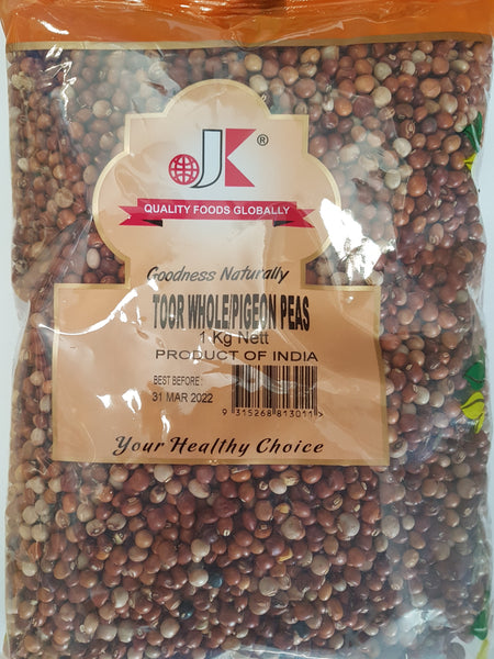 TOOR dhal whole (Pigeon peas)JK 1KG
