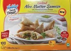 Aloo Mutter Cocktail Samosa, Vadilal 100pcs