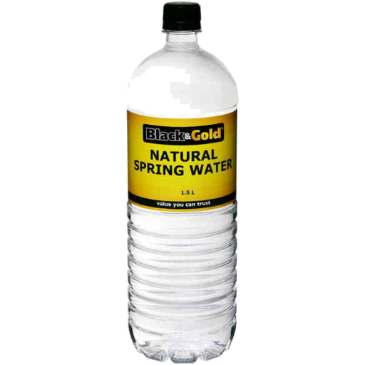 Spring Water, Black & Gold, 6x1.5L