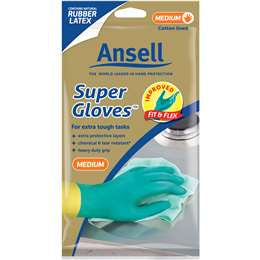 ANSELL SUPER GLOVES, MEDIUM