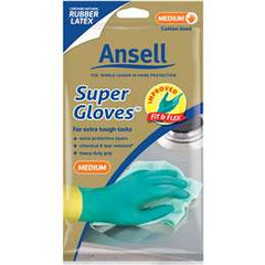 ANSELL SUPER GLOVES, MEDIUM