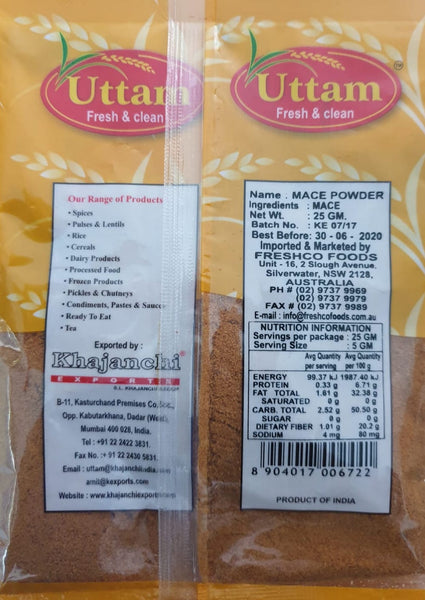MACE POWDER ( JAVITRI), UTTAM, 25G