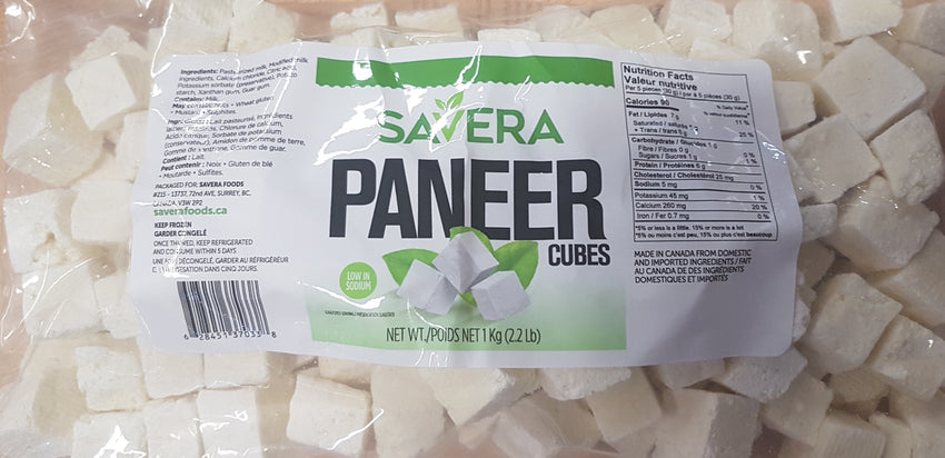 FROZEN PANEER CUBES, SAVERA, 1KG