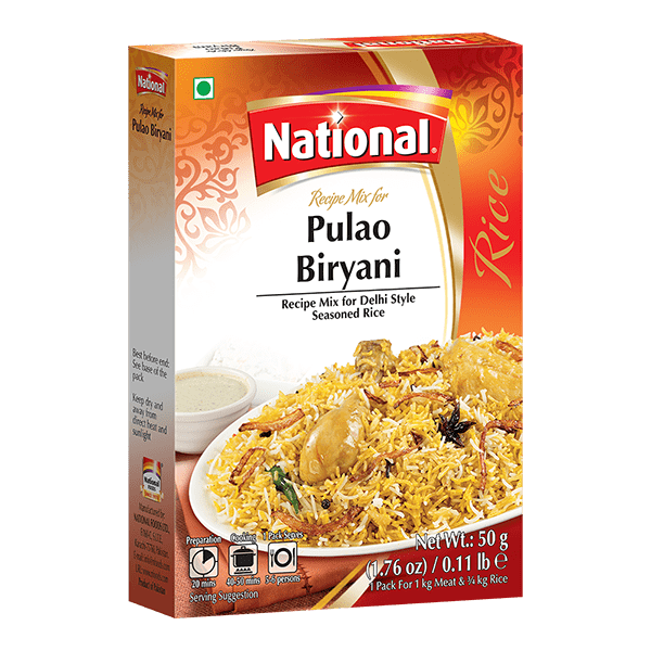 Pulao Biryani Masala, National 50g