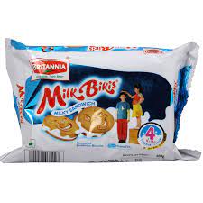 Milk Bikis Sandwich Biscuits, Britannia 100g