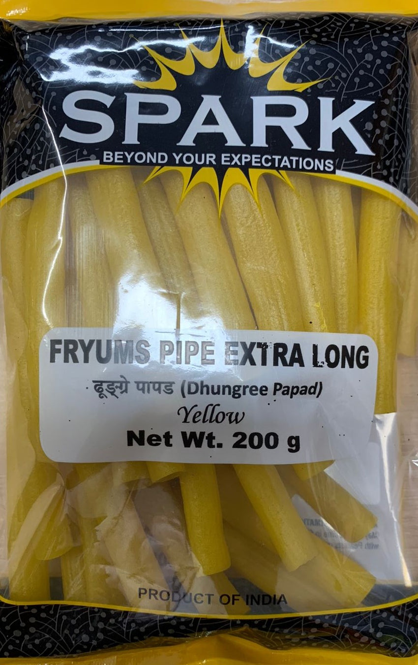 Fryums Pipe Extra Long Yellow, Spark 200g