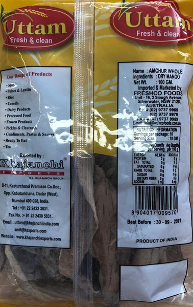 AMCHUR WHOLE, UTTAM, 100g