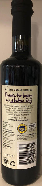 BALSAMIC VINEGAR, COMMUNITY CO, 500ML