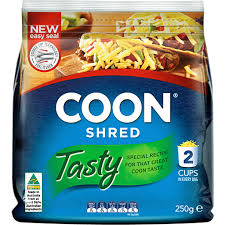 COON SHRED CHEESE TASTY 250G