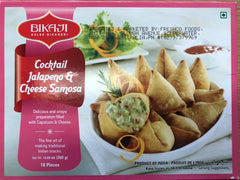 Frozen Cocktail Jalapeno Cheese Samosa, Bikaji 360g