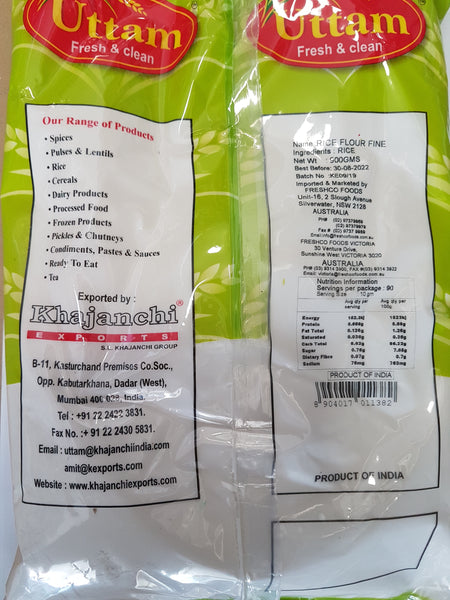 Rice Flour Fine, Uttam 900g